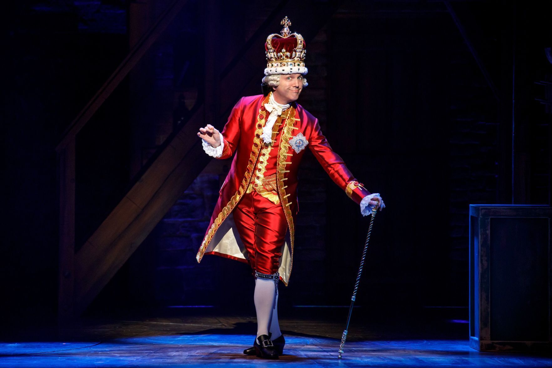 King George in 'Hamilton'